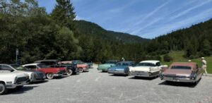 Ron Zahn Cadillacs in Europe Parked up by Lake