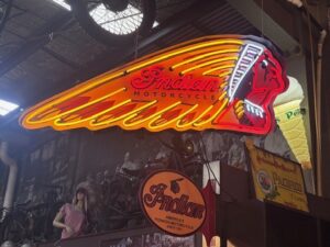 Wed 8th The Naked Racer Indian MC neon sign