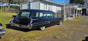 4th July pics Ambers Sam brought along his employers 59 Caddy Hearse